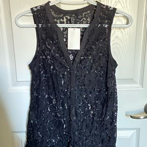 BRAND NEW H&M sleeveless black lace top.